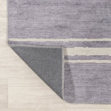 Bande Distressed Ticking Stripe Machine-washable Area Rug